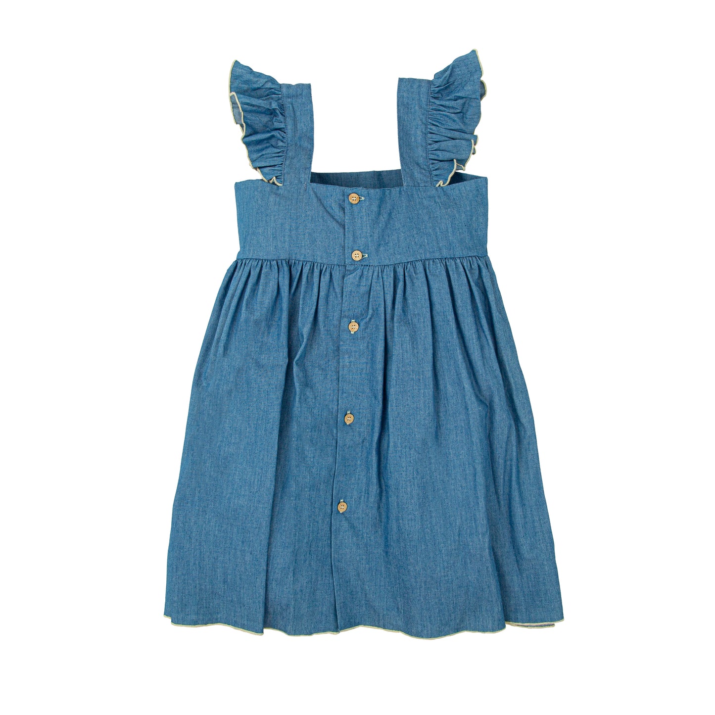 Vestido niña tirantes denim Familia Abrazo Babidu 2-8 años