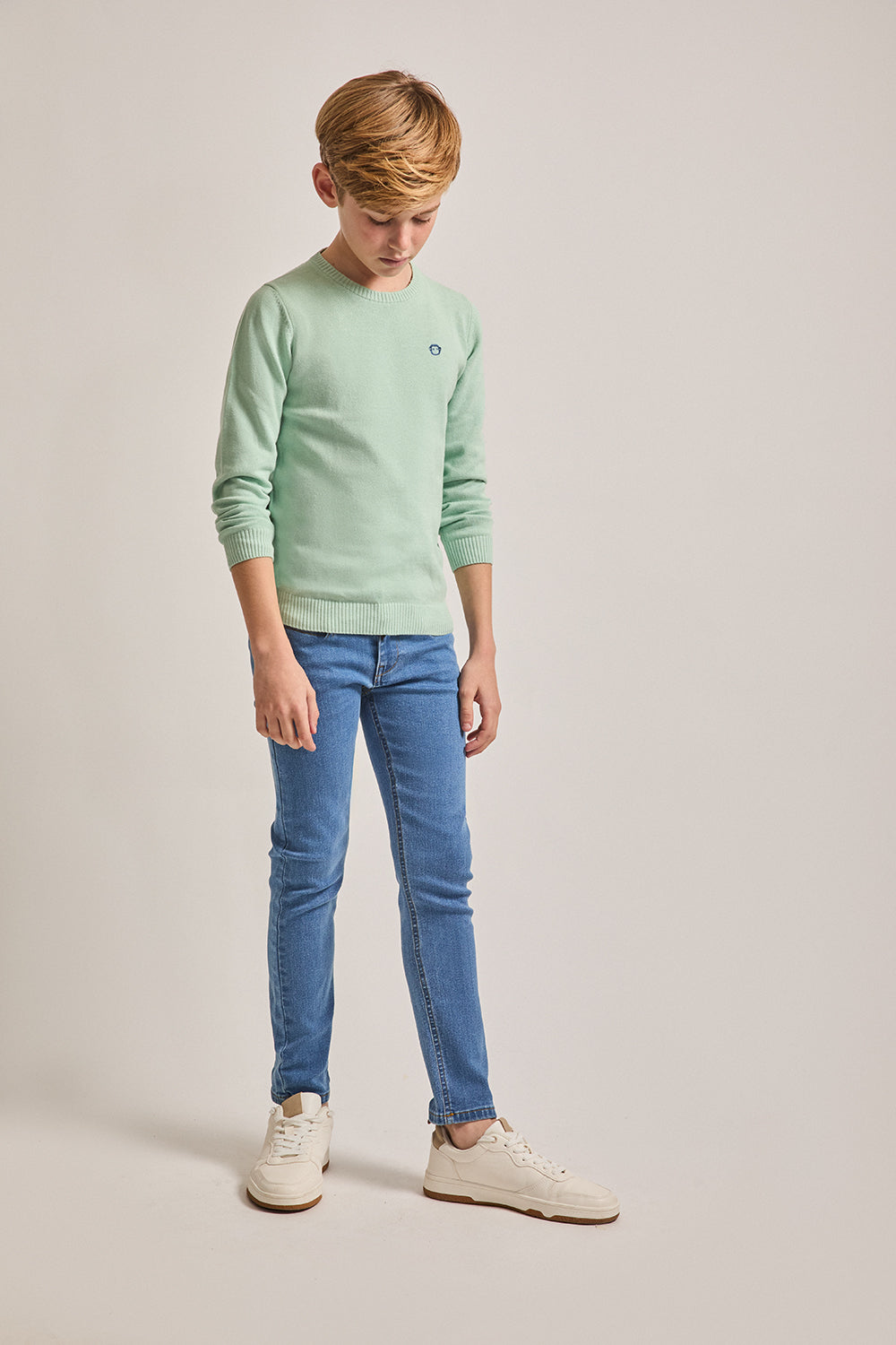 Pantalón Vaquero Skinny Elástico Niño Denim Medio – Tallas 6 Meses a 16 Años | Siju Moda Infantil