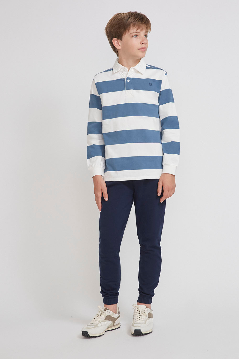 Pantalón Jogger de Algodón Perchado Marino para Niño – Tallas 6 Meses a 16 Años | Siju Moda Infantil