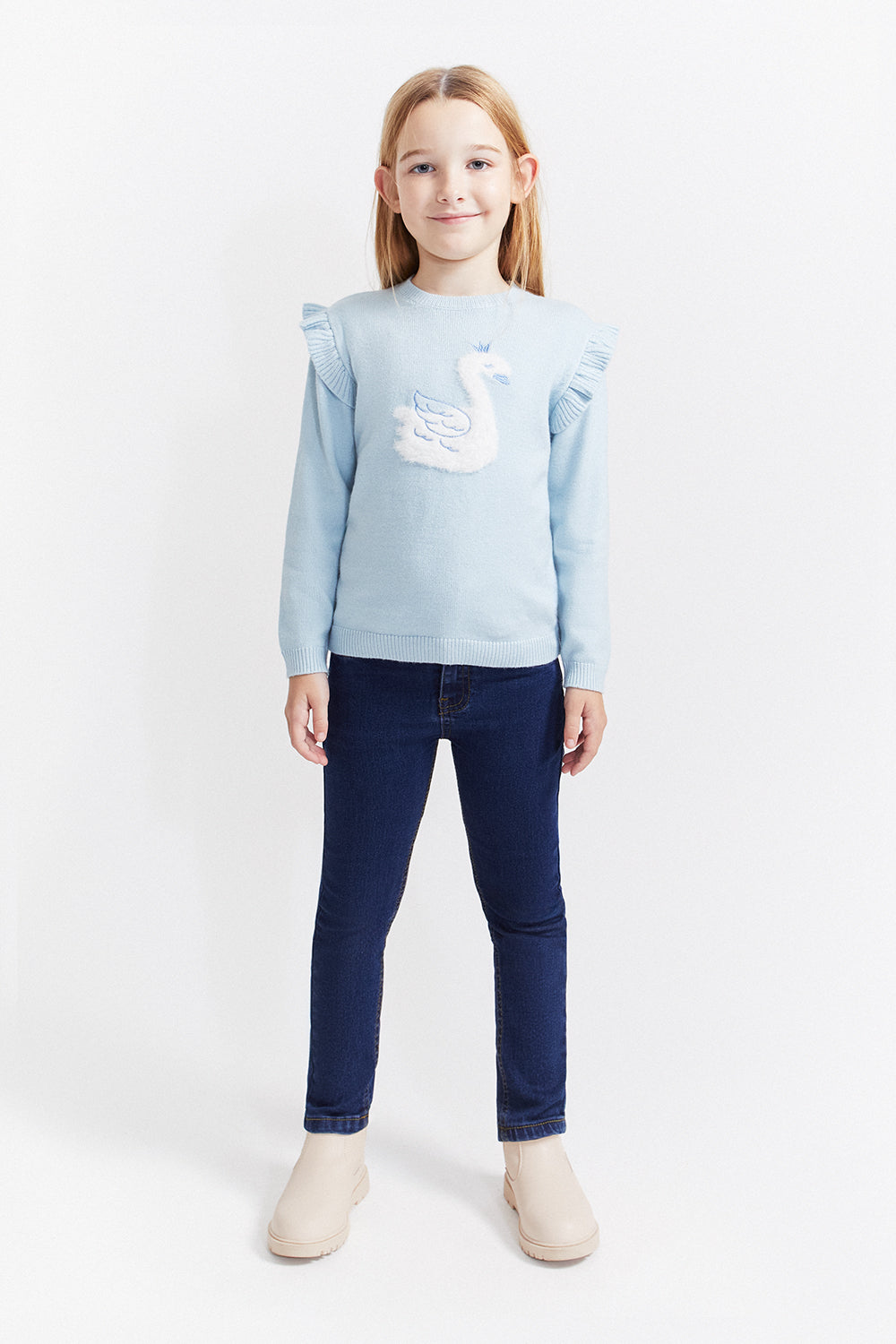 Pantalón Vaquero Denim Medio Niña 96006B | Siju Moda Infantil