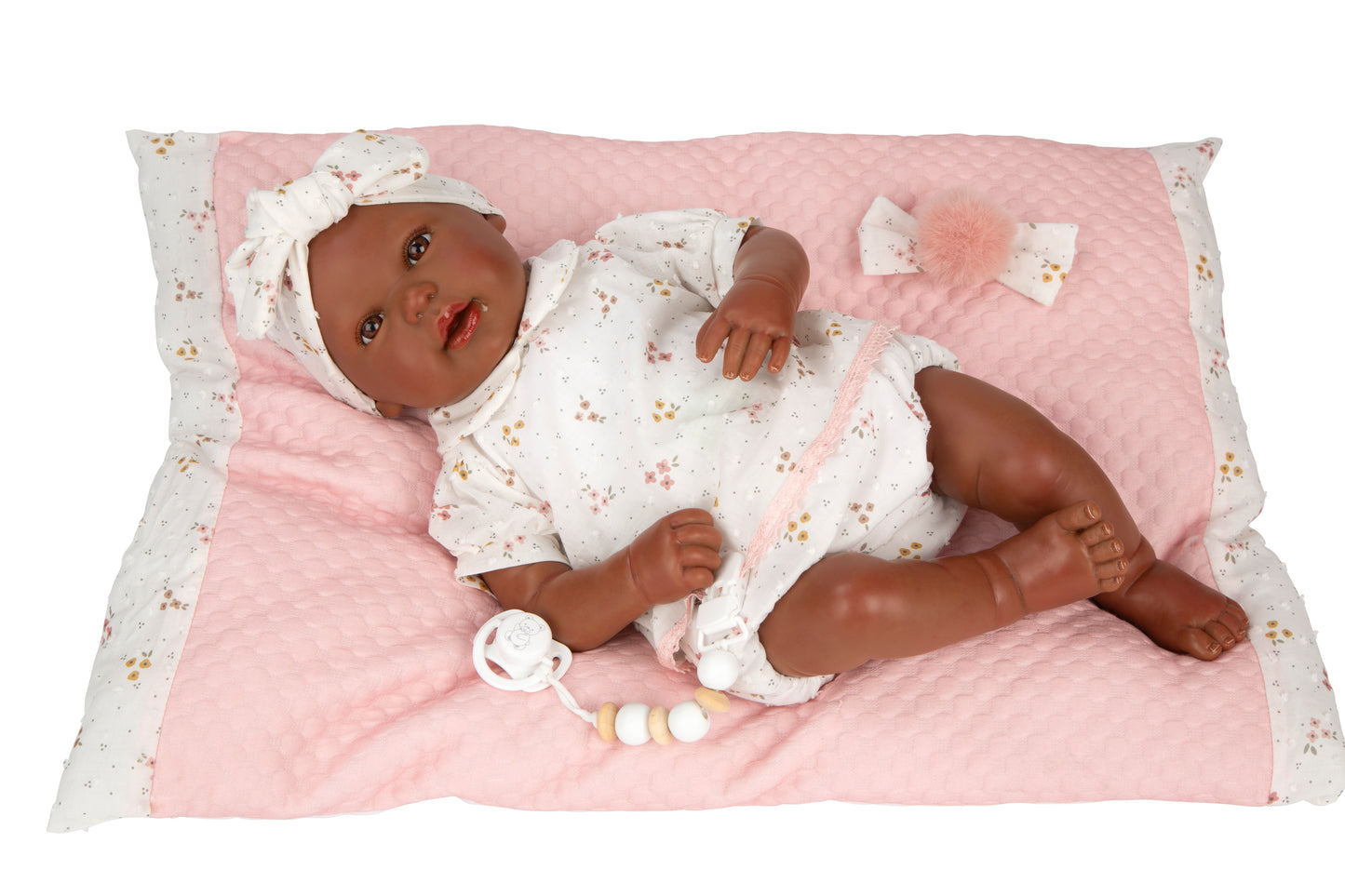 Bebé Reborn Sasha con cojín Arias – 45 cm de ternura y realismo 🌸