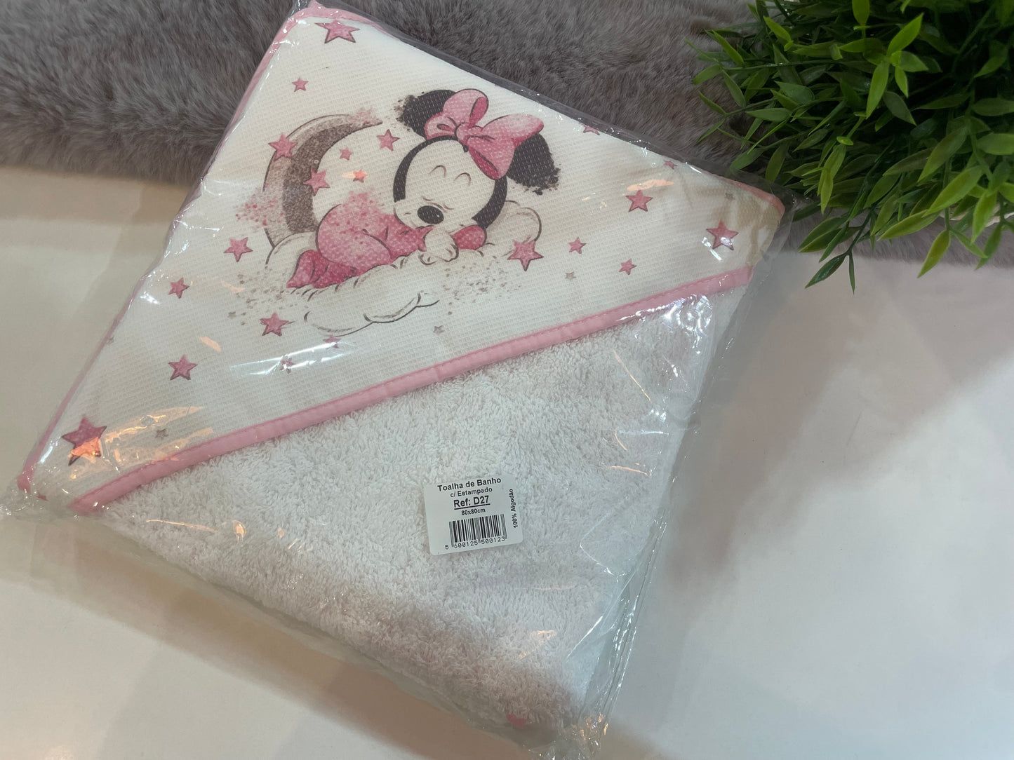 Capa de baño rosa bebé