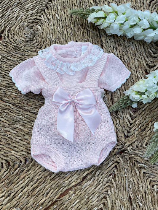 Conjunto hilo manga corta, ranita  bebe primera puesta Málaga 1-3-6 meses