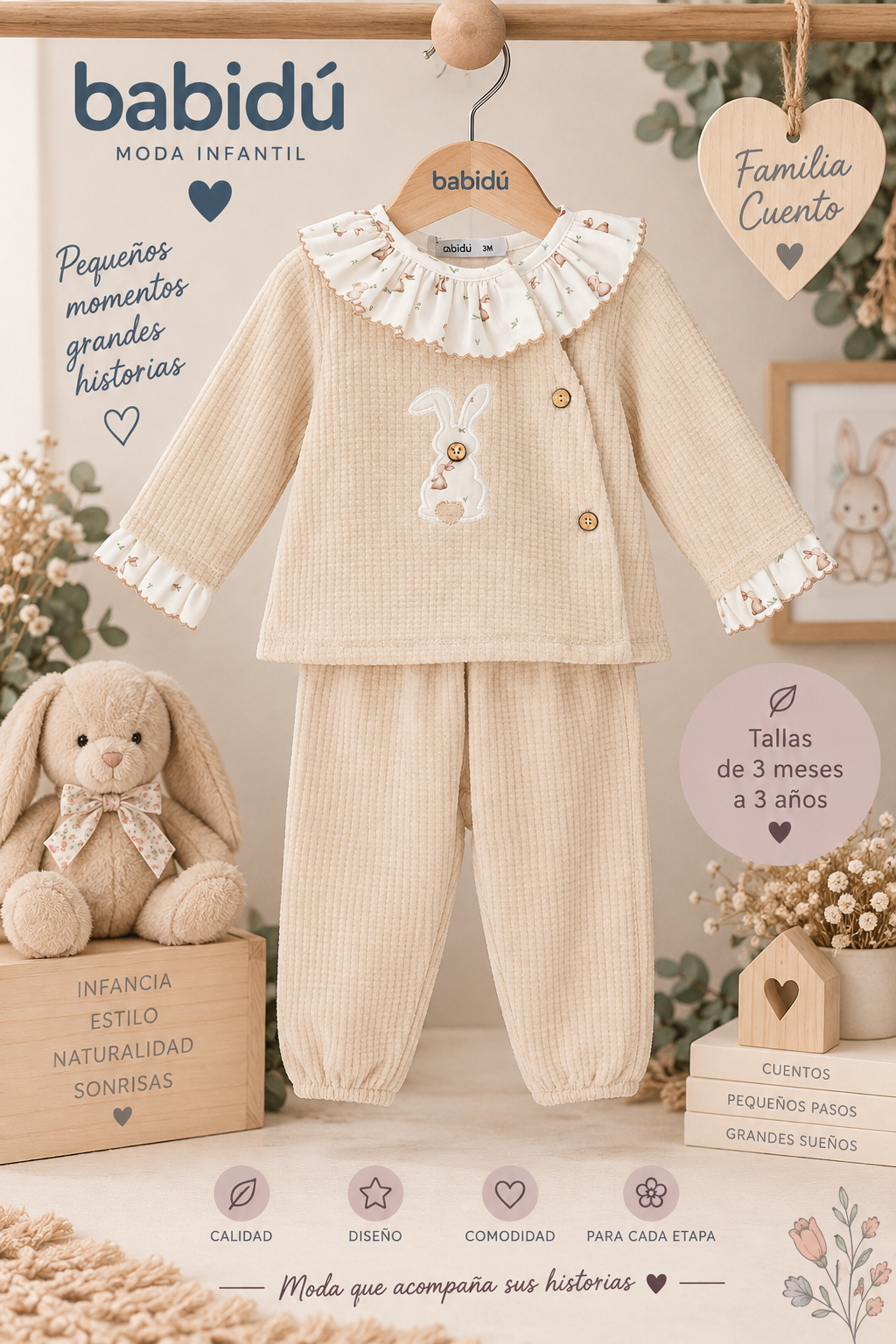 Conjunto niña Babidú Familia Cuento