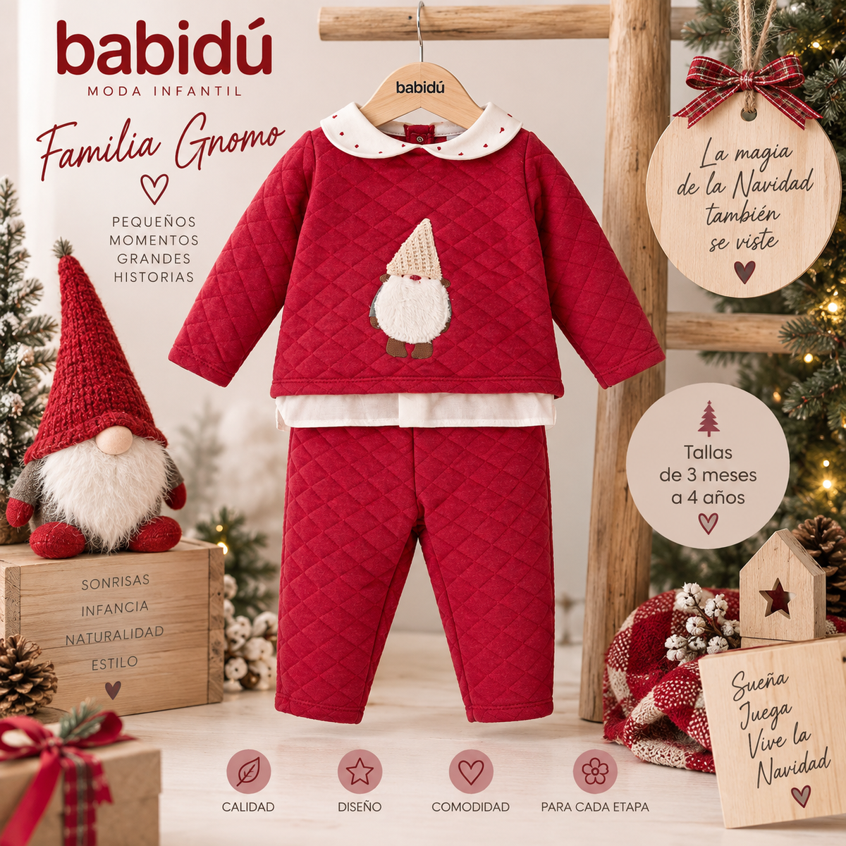 Conjunto Chándal Navidad Familia Gnomo – Niño | Babidú