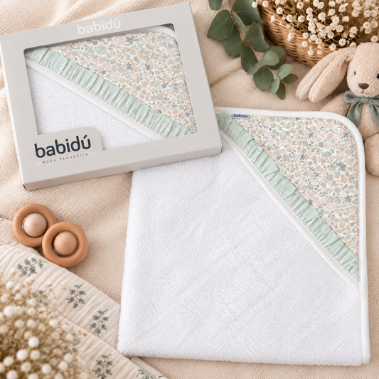 Capa de Baño Babidú Flor Bosco para Bebé