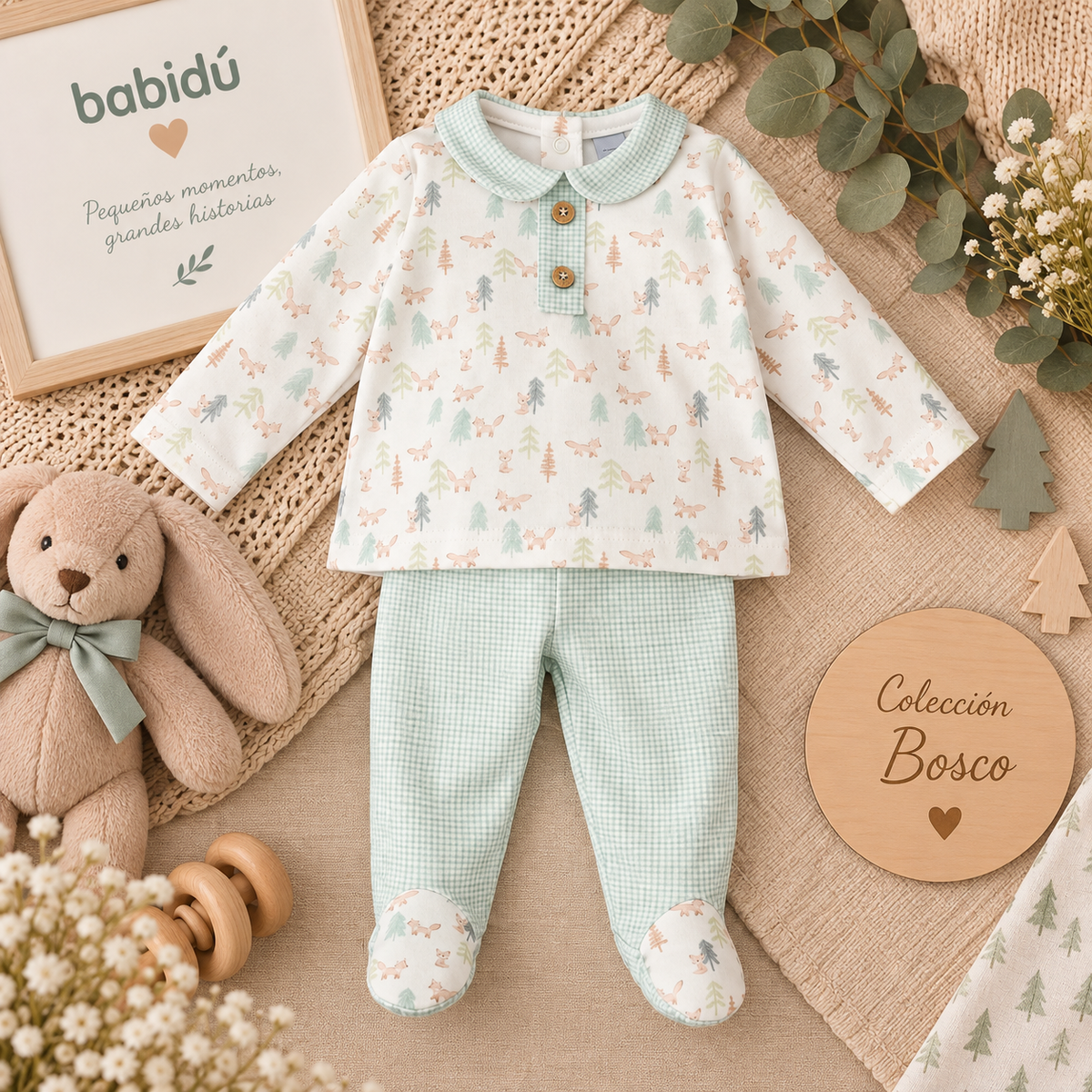 Conjunto bebé niño Bosco con polaina
