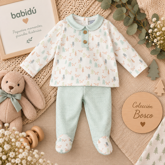 Conjunto bebé niño Bosco con polaina