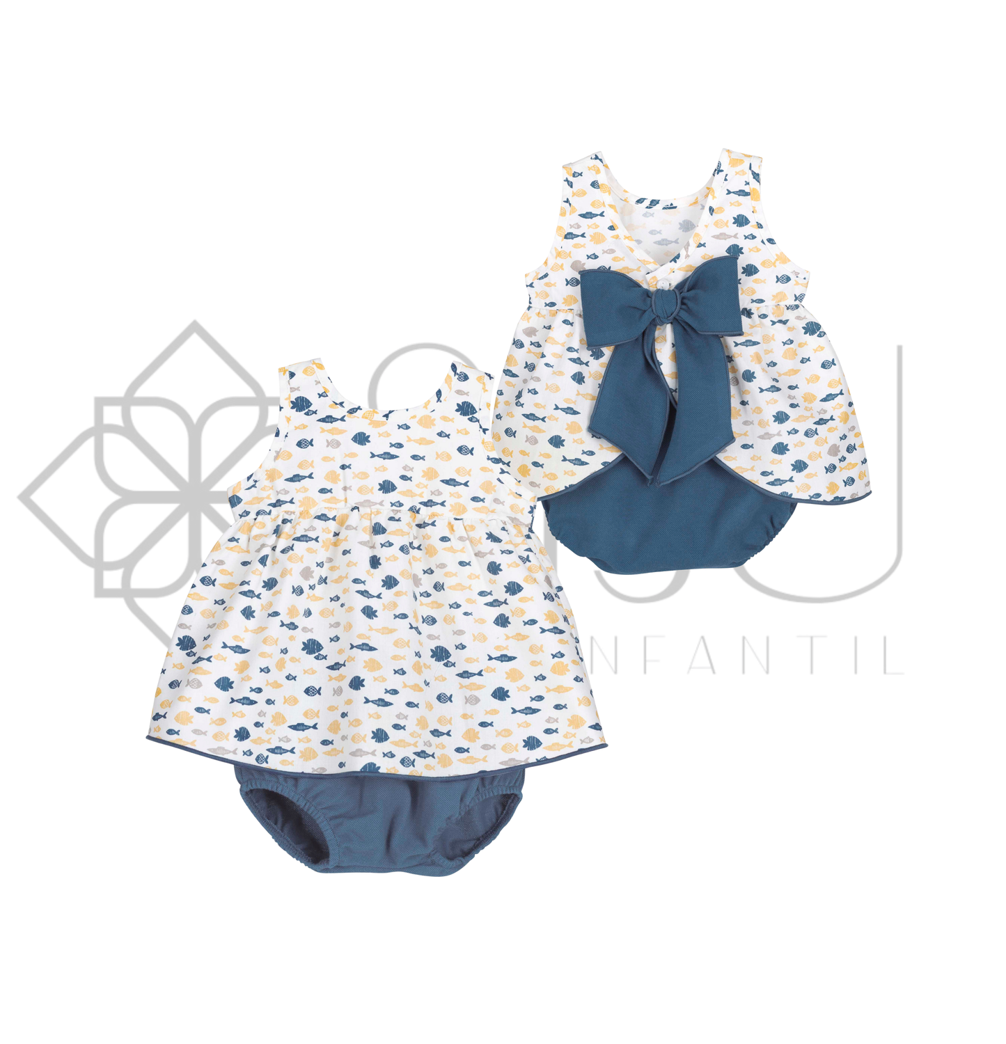 Jesusito Colección baño bebé Peces Calamaro 6-36 meses