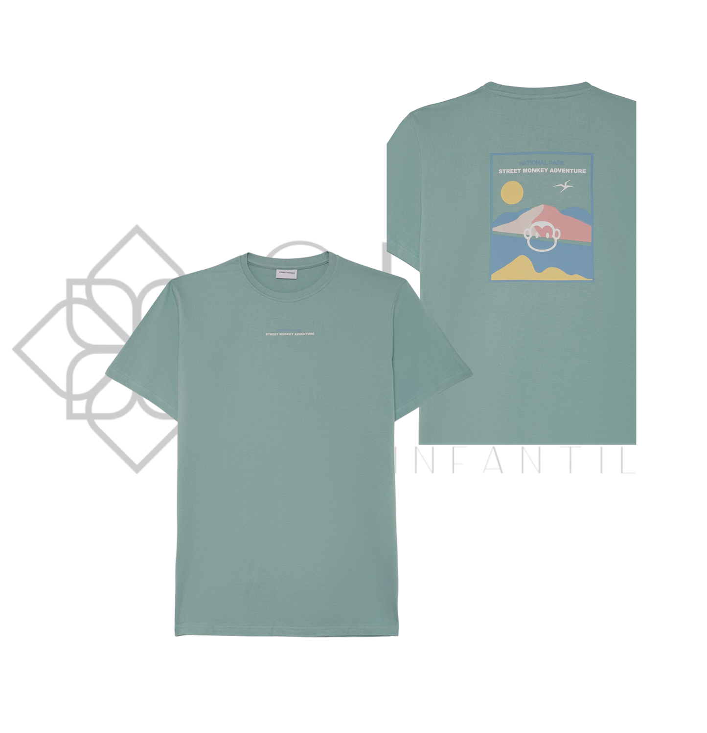 Camiseta niño verde Street Monkey Adventure 2-16 años