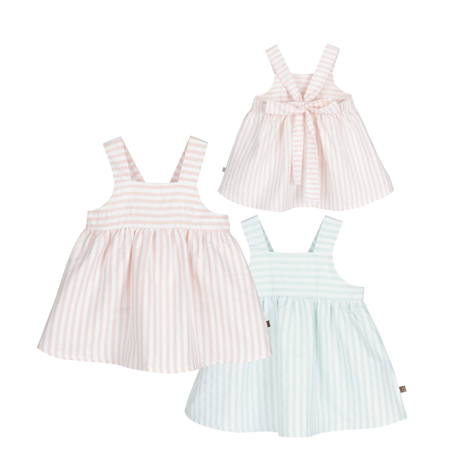 Vestido bebé y niña Familia Bundi Calamaro | Rosa y Mint