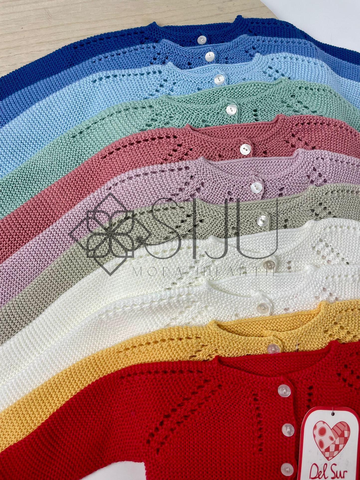 Rebeca larga de hilo bebé Del Sur multicolor 1-48 meses