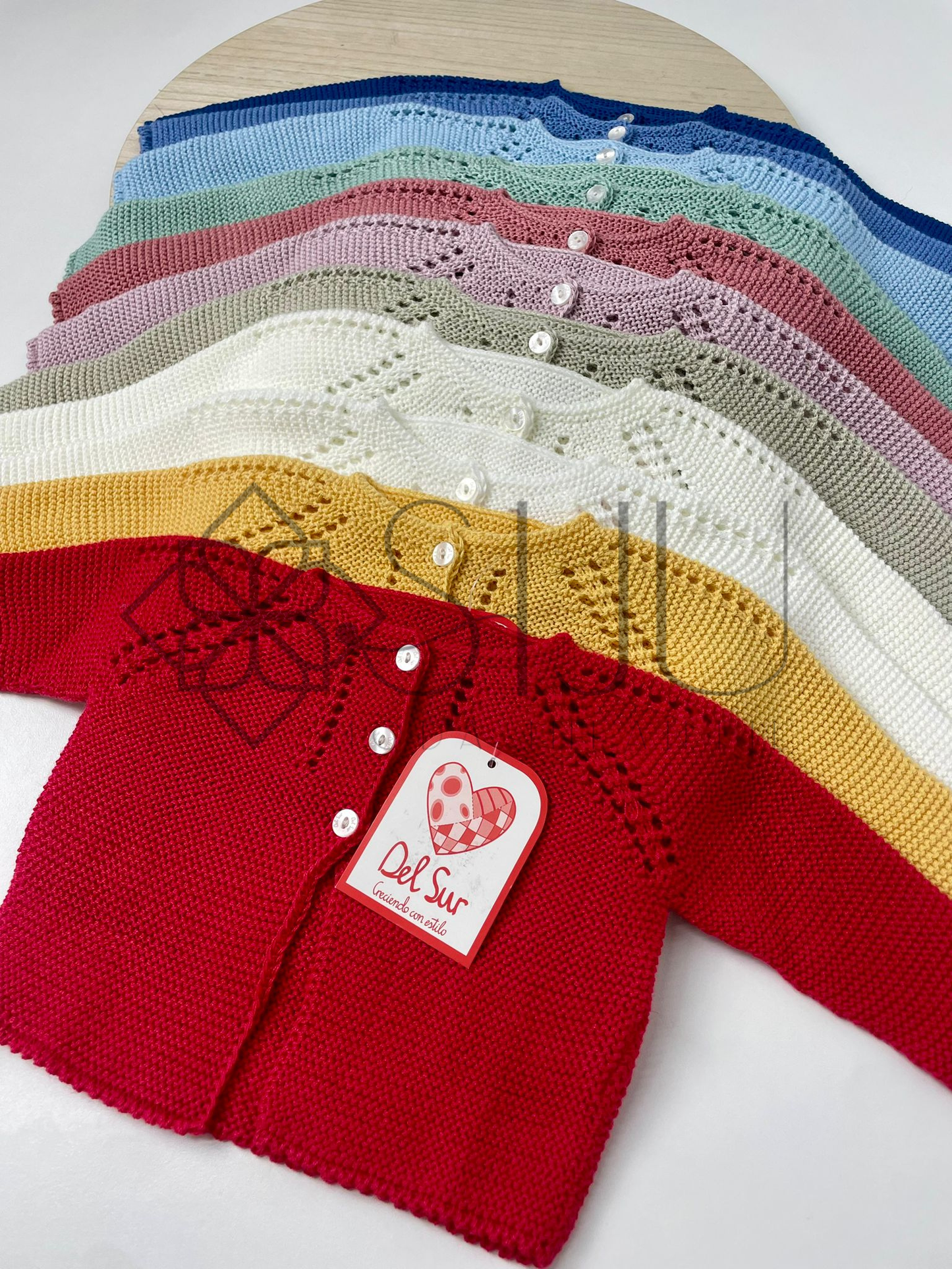 Rebeca larga de hilo bebé Del Sur multicolor 1-48 meses