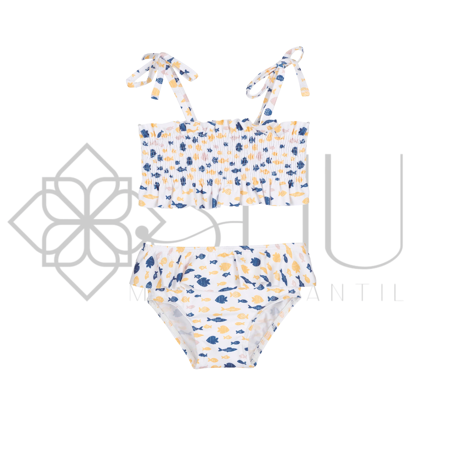 Bikini Peces 6 meses - 6 años infantil Colección baño Calamaro