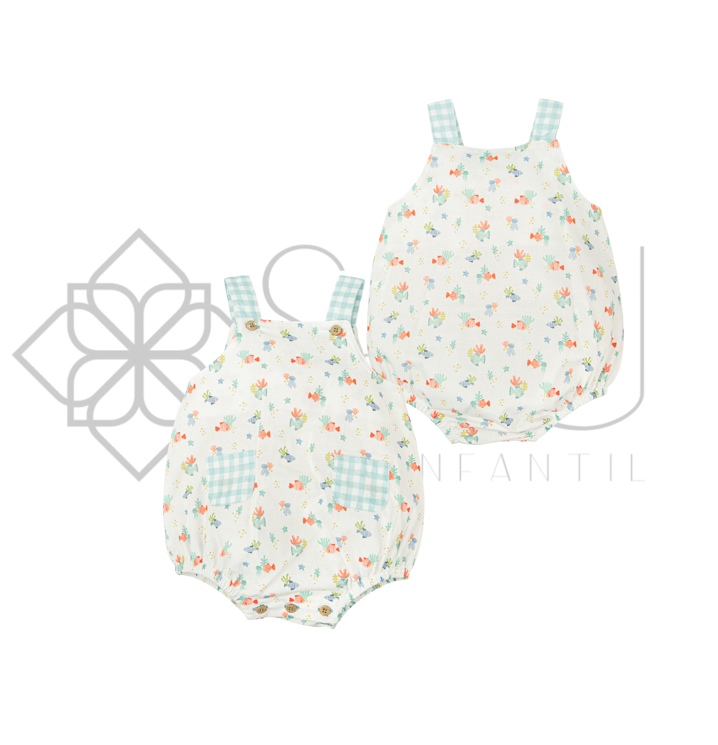 Pelele bebé Familia Latido Babidu con tirantes – De 1 a 24 meses