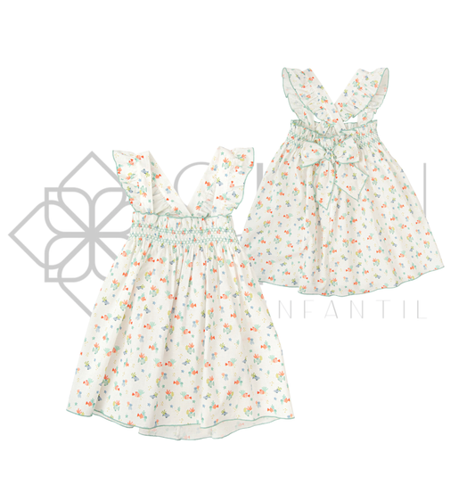 Vestido niña Familia Latido Babidu con volantes – De 2 a 8 años