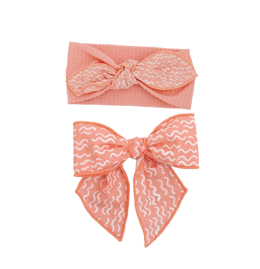 Lazo y turbante bebé familia Sikar Calamaro | Complementos pelo