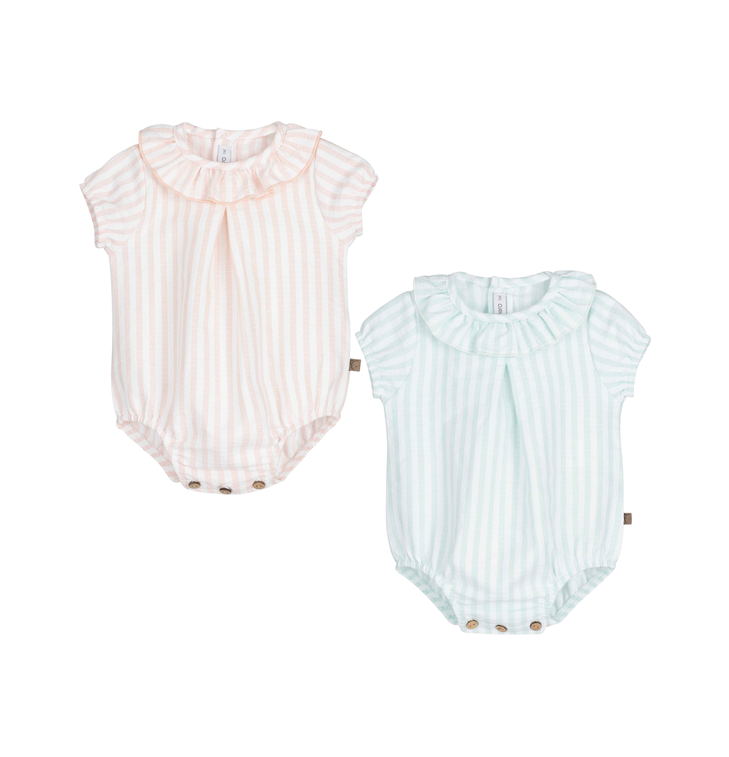 Pelele bombacho bebé Familia Bundi Calamaro rosa y mint | Tallas 1-36 meses