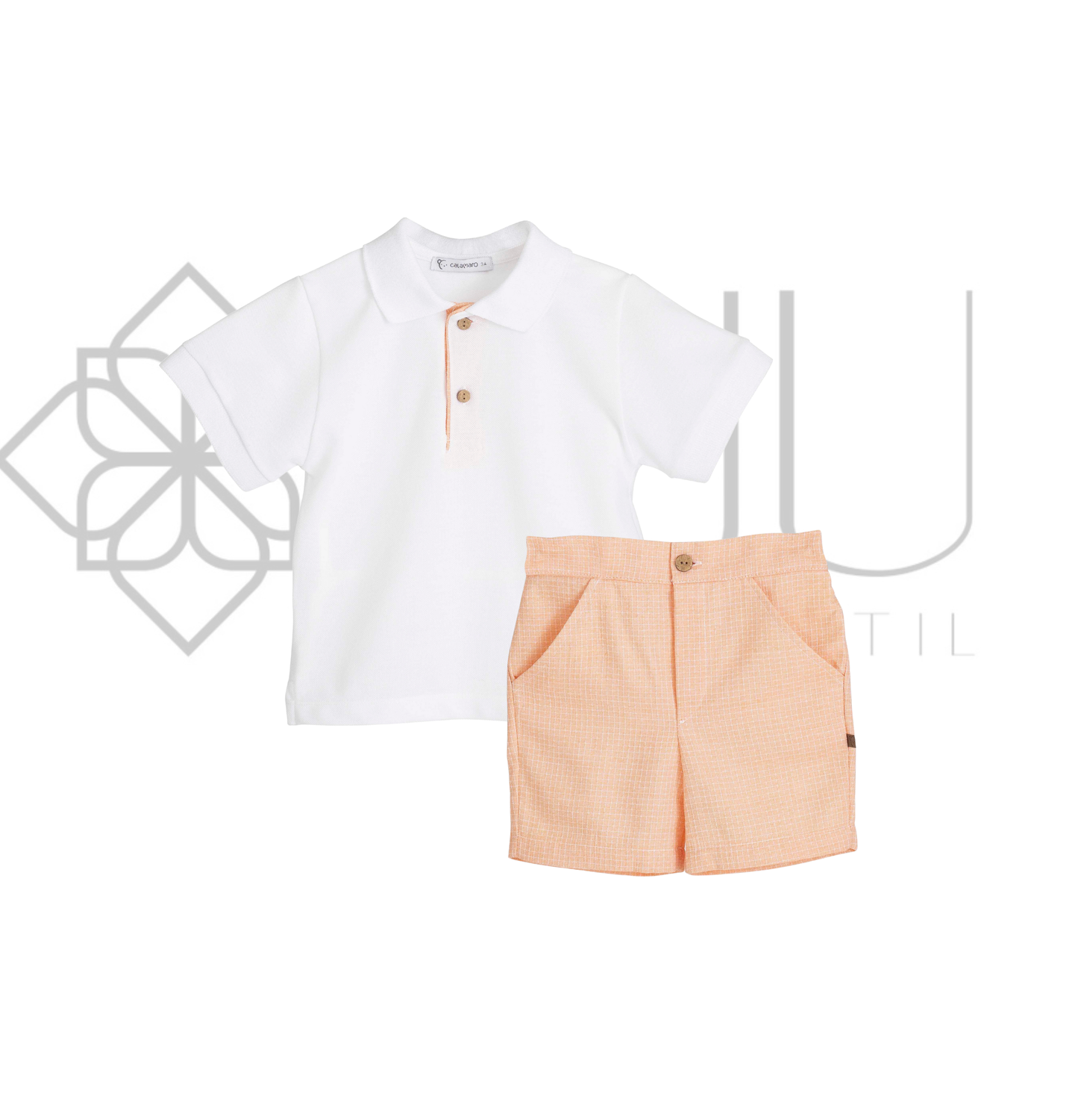 Conjunto niño Delhi con polo y pantalón corto Calamaro