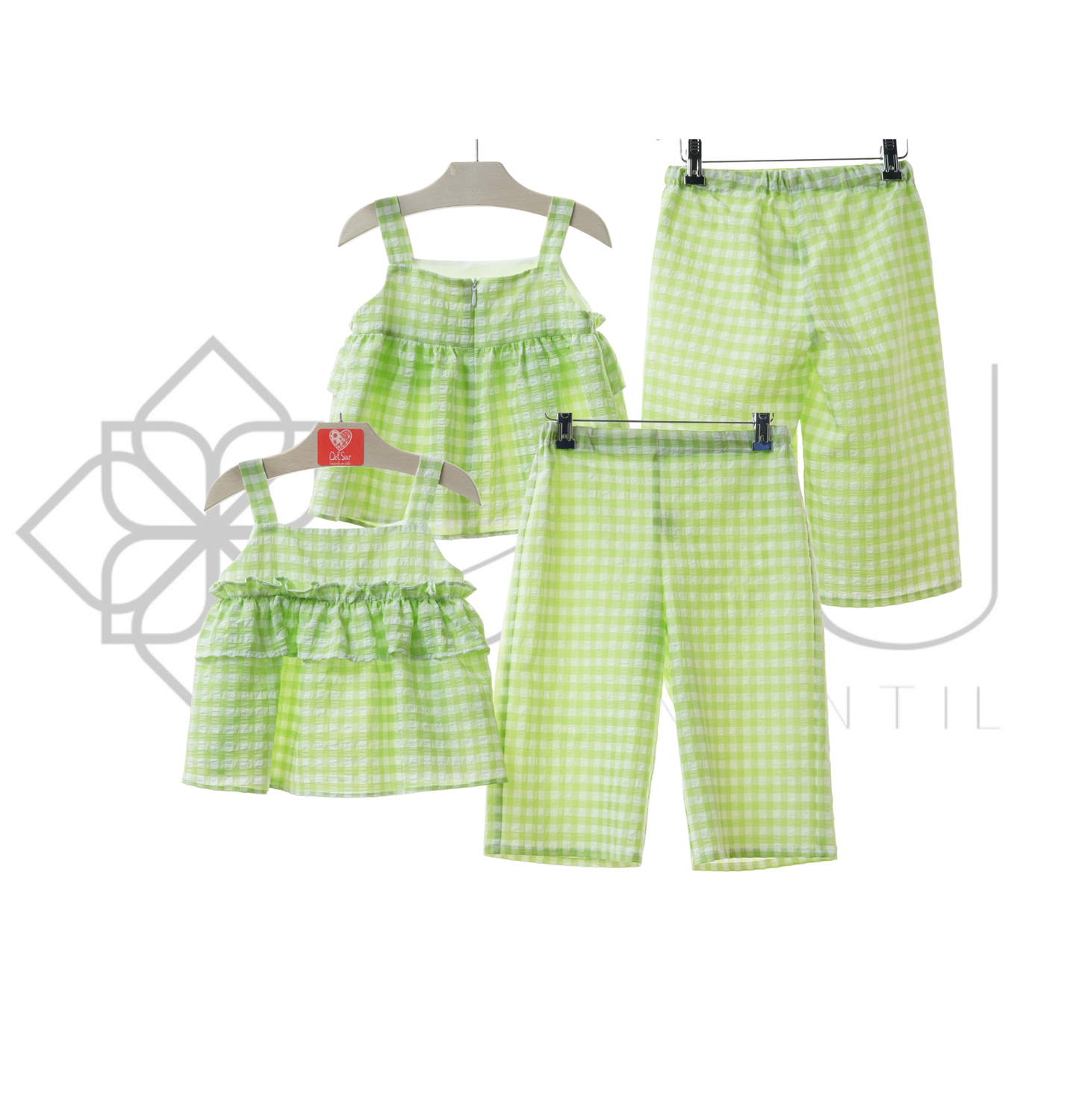 Conjunto Niña Familia Catanzaro Verde | Del Sur | 4-12 Años
