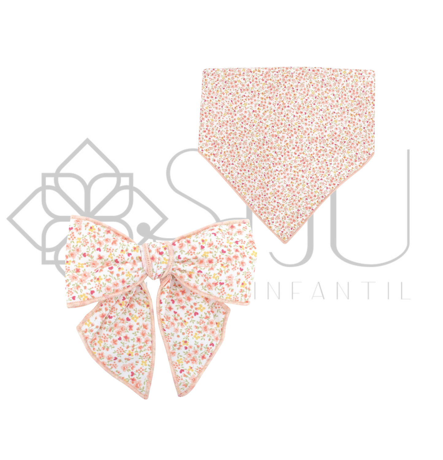 Complementos bebé Familia Kanpur Calamaro – lazo pelo y pañoleta