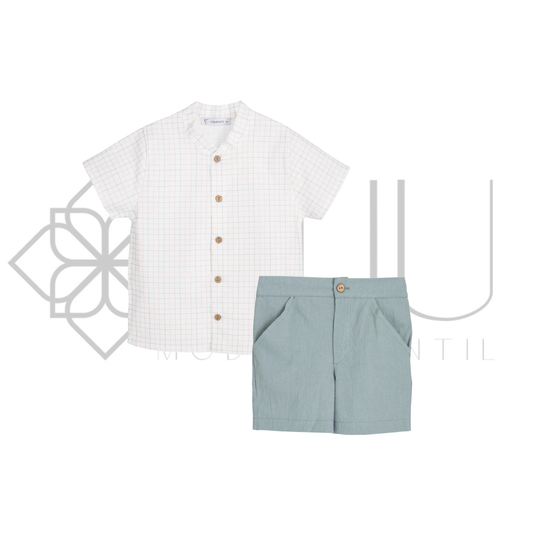 Conjunto niño Colección Mumbai Calamaro – camisa y pantalón corto 3-6 años