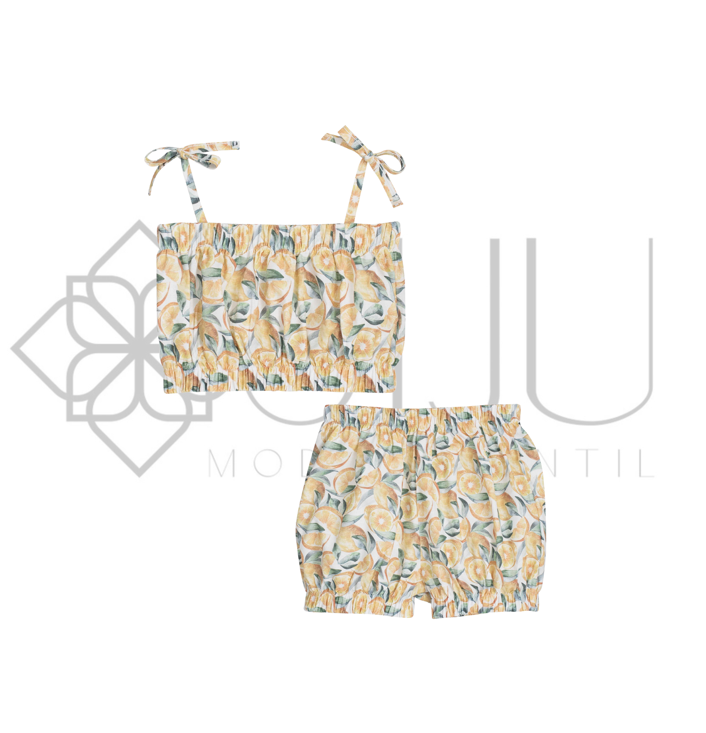 Conjunto niña Indore estampado cítricos 3-10 años
