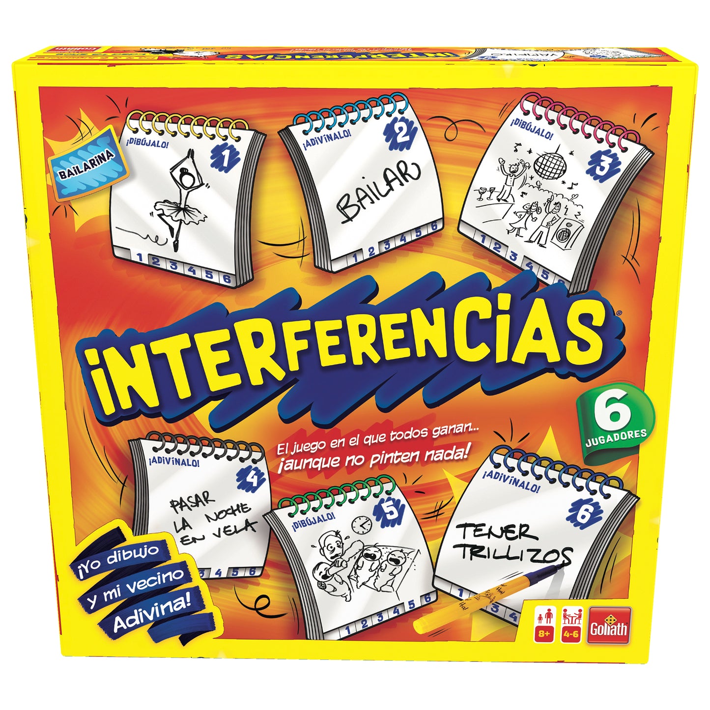 Interferencias juego de mesa infantil +8 años marca Goliath