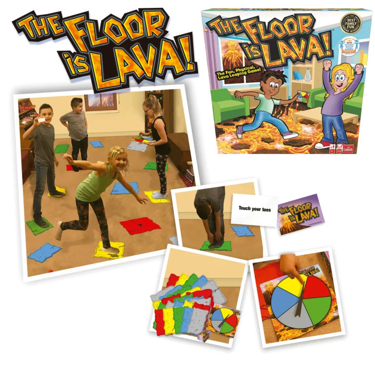 Floor is lava juego lava juego de mesa infantil +5 años marca Goliath