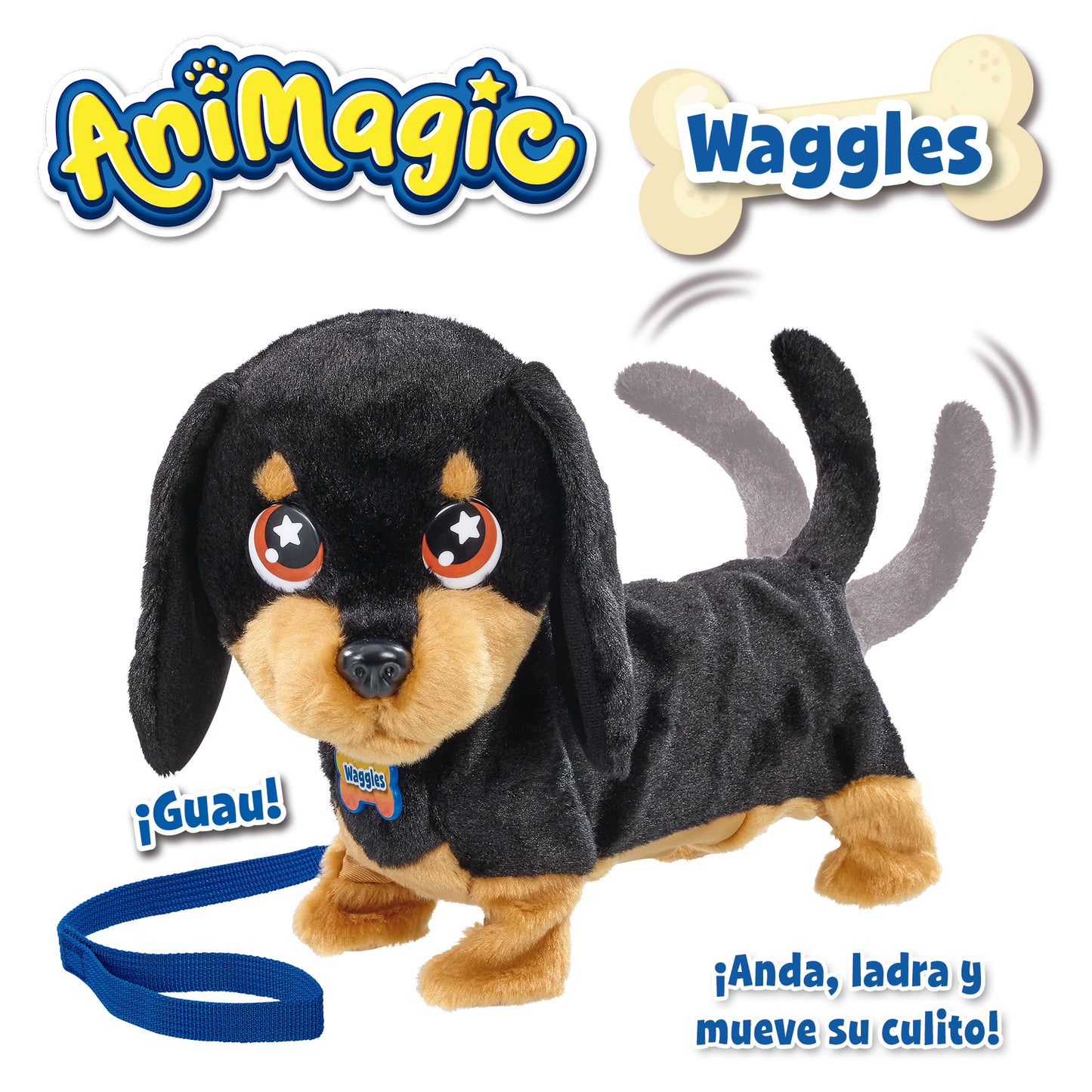 Waggles, Mi Perrito Salchicha juego infantil peluche interactivo +3 años