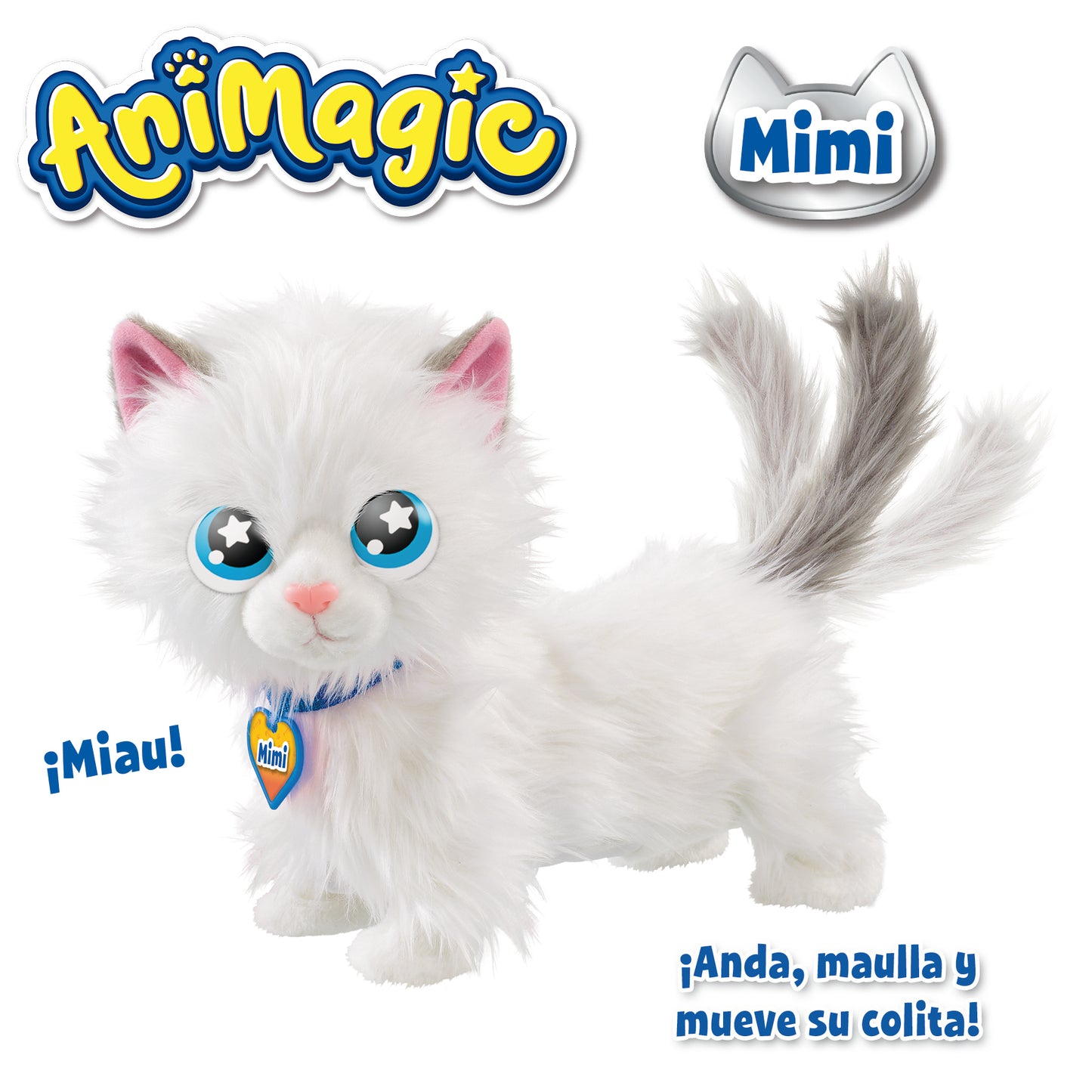 Gatita mimosa peluche mini mimitos peluche interactivo +2 años marca Goliath