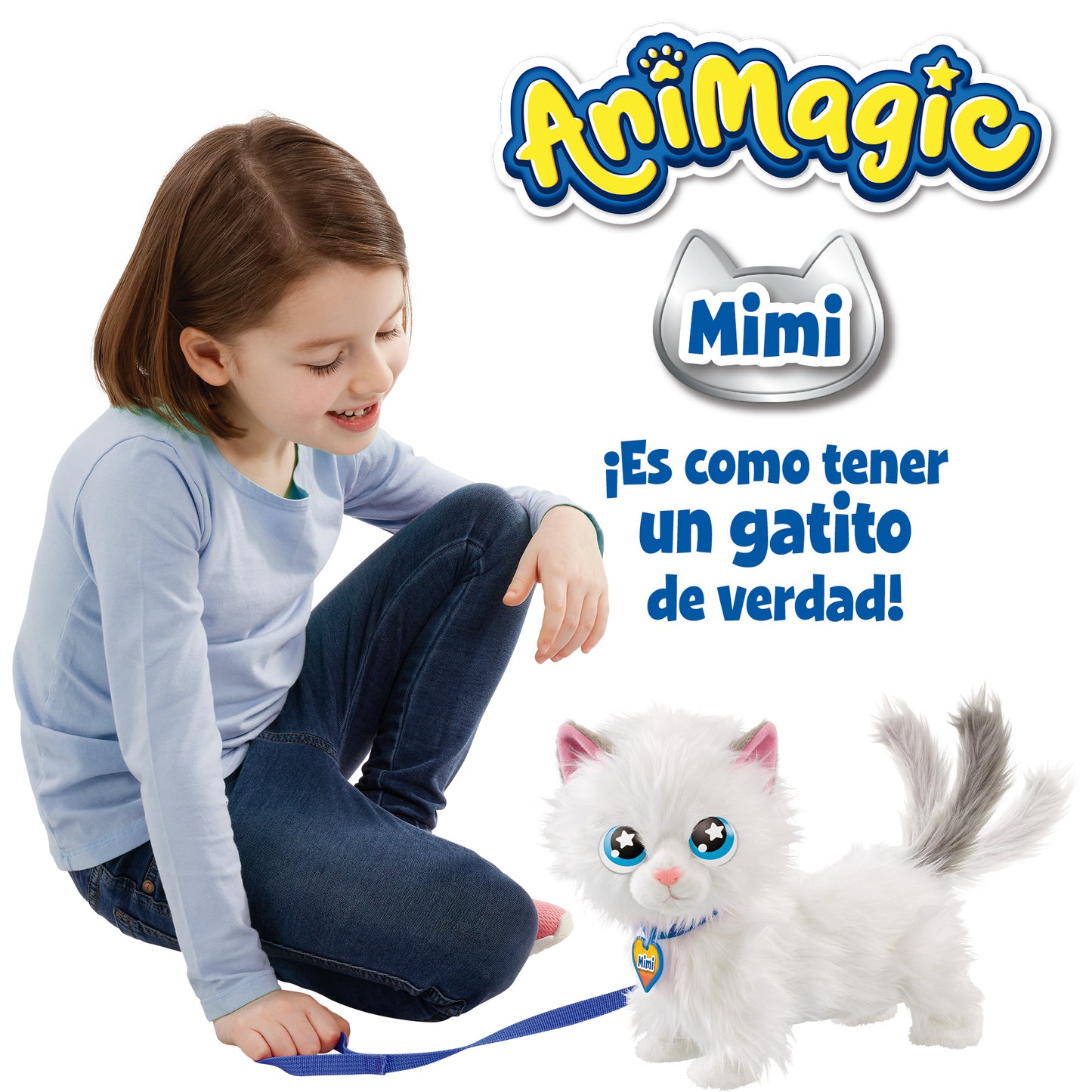 Gatita mimosa peluche mini mimitos peluche interactivo +2 años marca Goliath