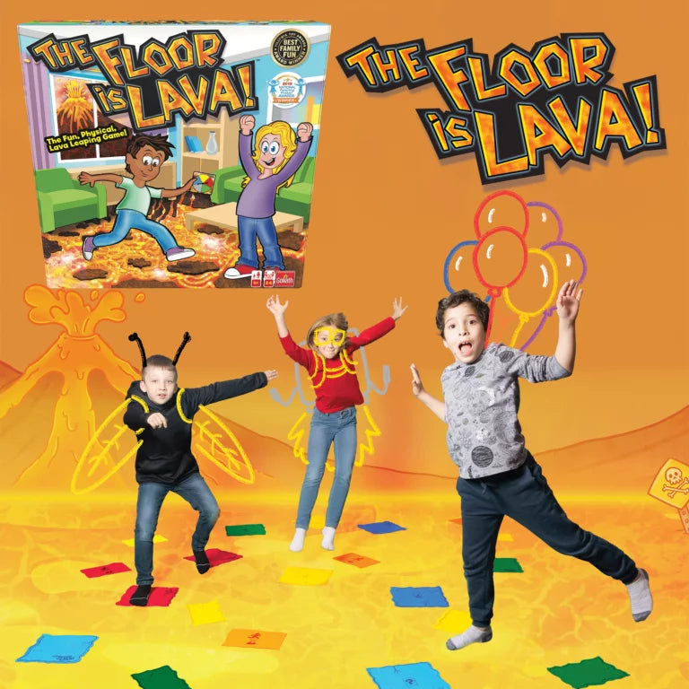 Floor is lava juego lava juego de mesa infantil +5 años marca Goliath