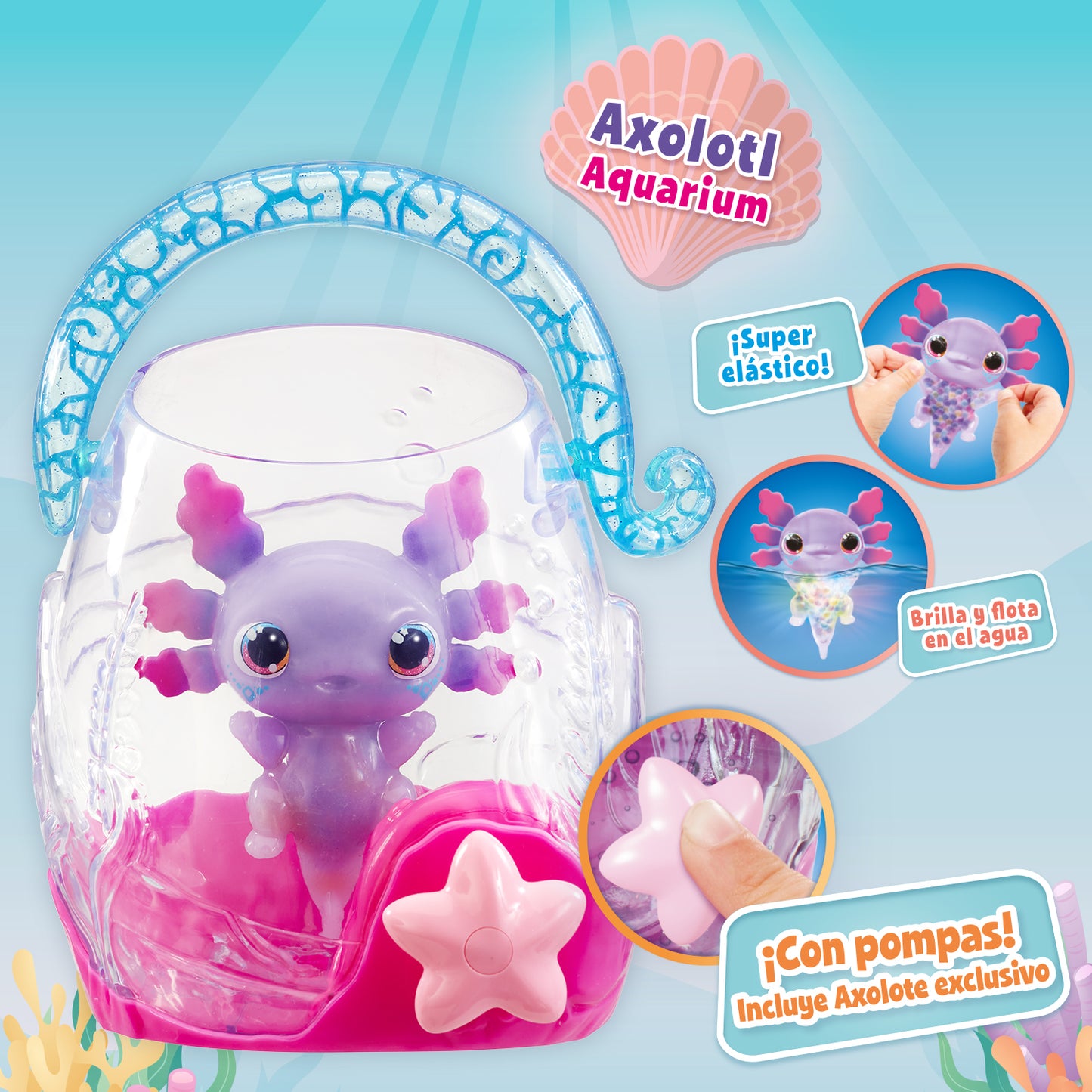 Animagic Let’s Glo Axolotl Acuario juego inhfantil mascota