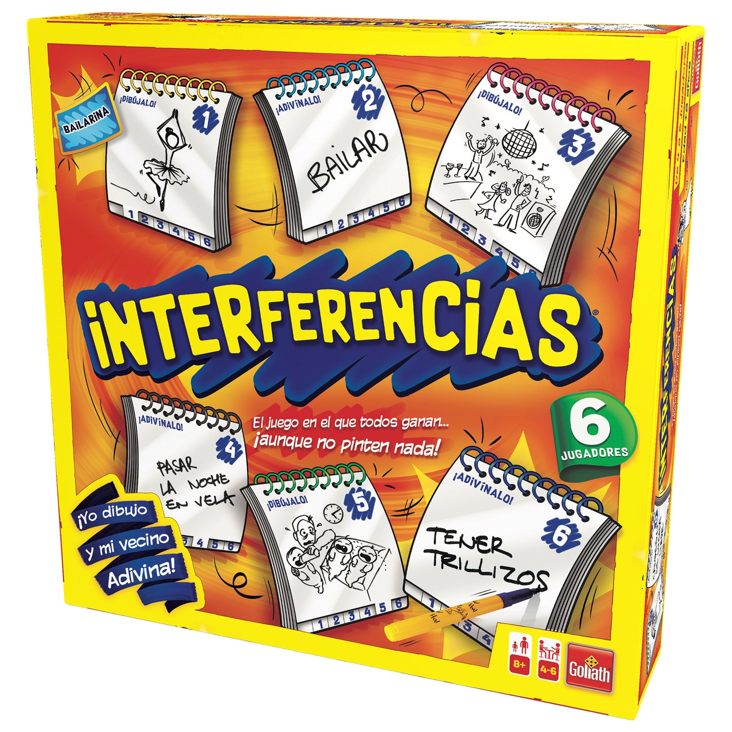 Interferencias juego de mesa infantil +8 años marca Goliath