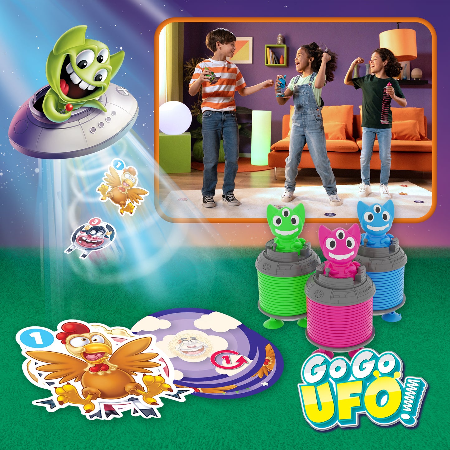 Go Go UFO juego de mesa +6 años infantil marca Goliath