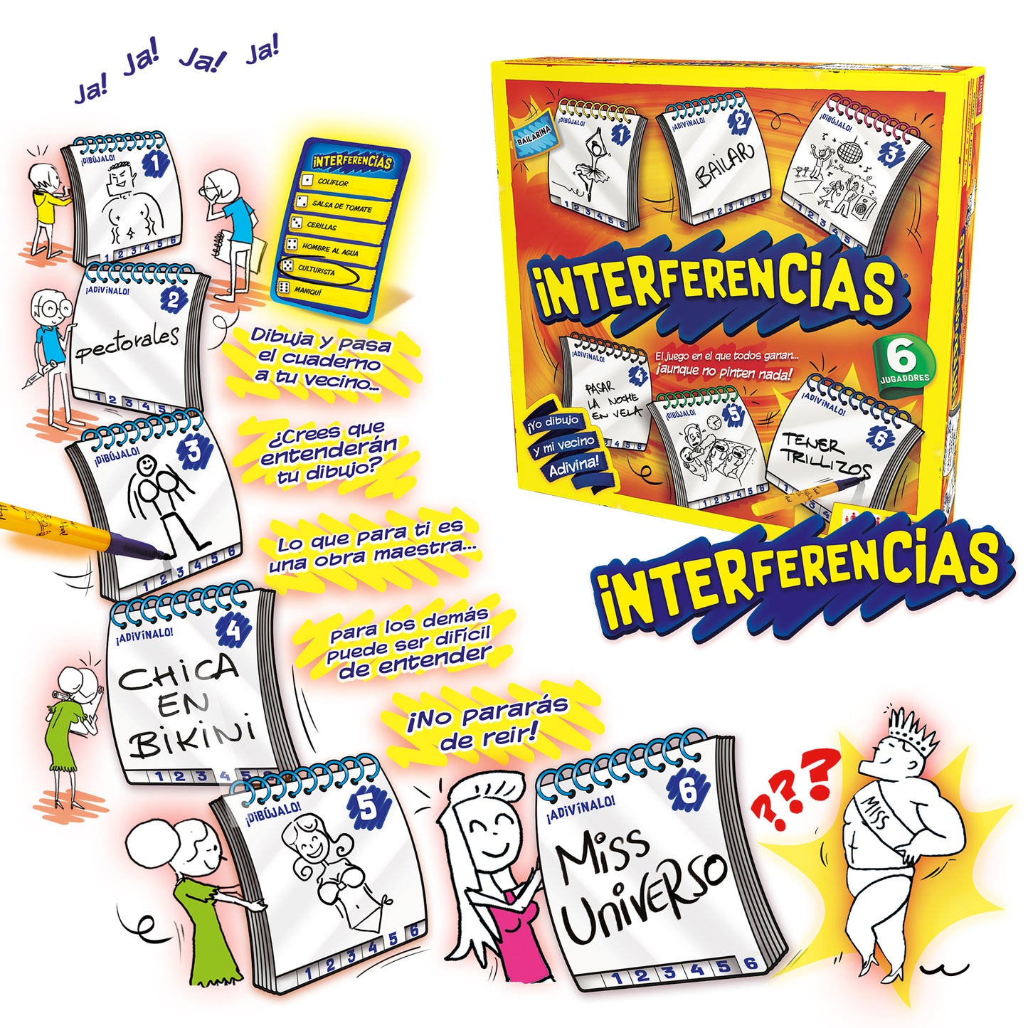 Interferencias juego de mesa infantil +8 años marca Goliath