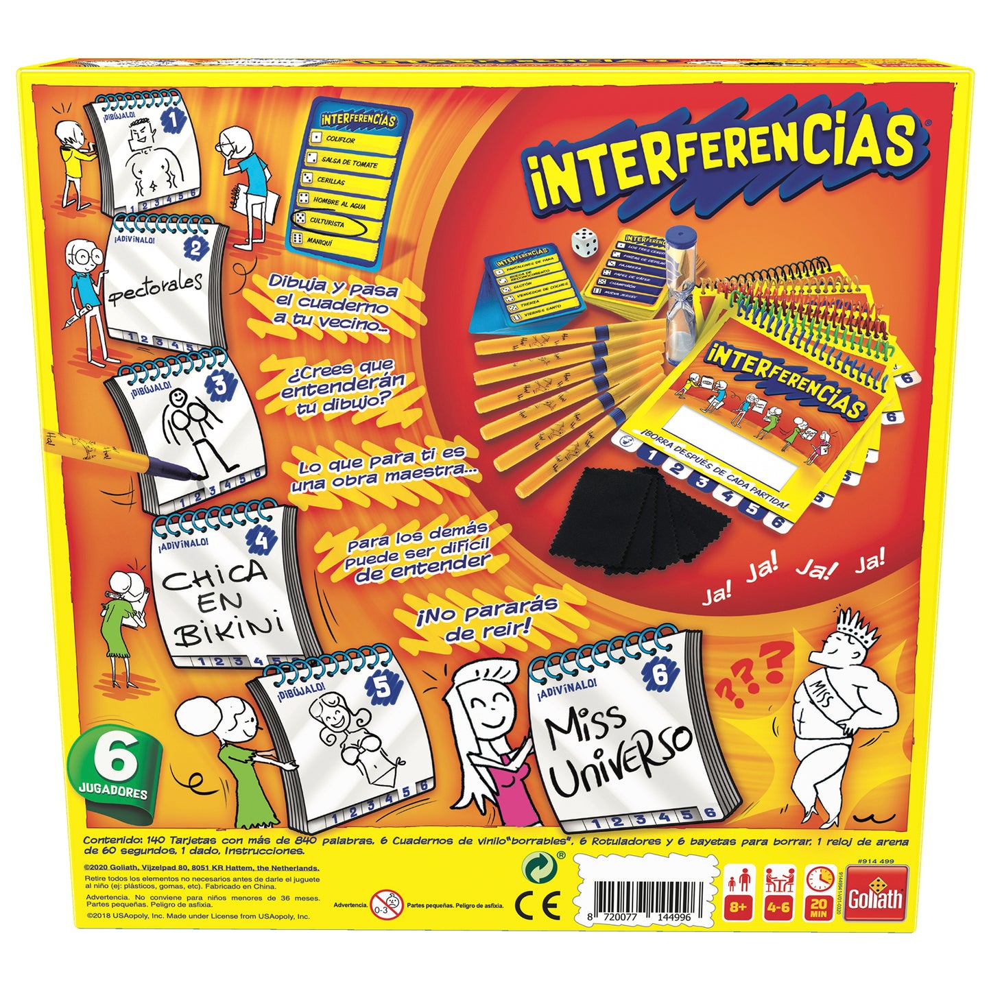 Interferencias juego de mesa infantil +8 años marca Goliath