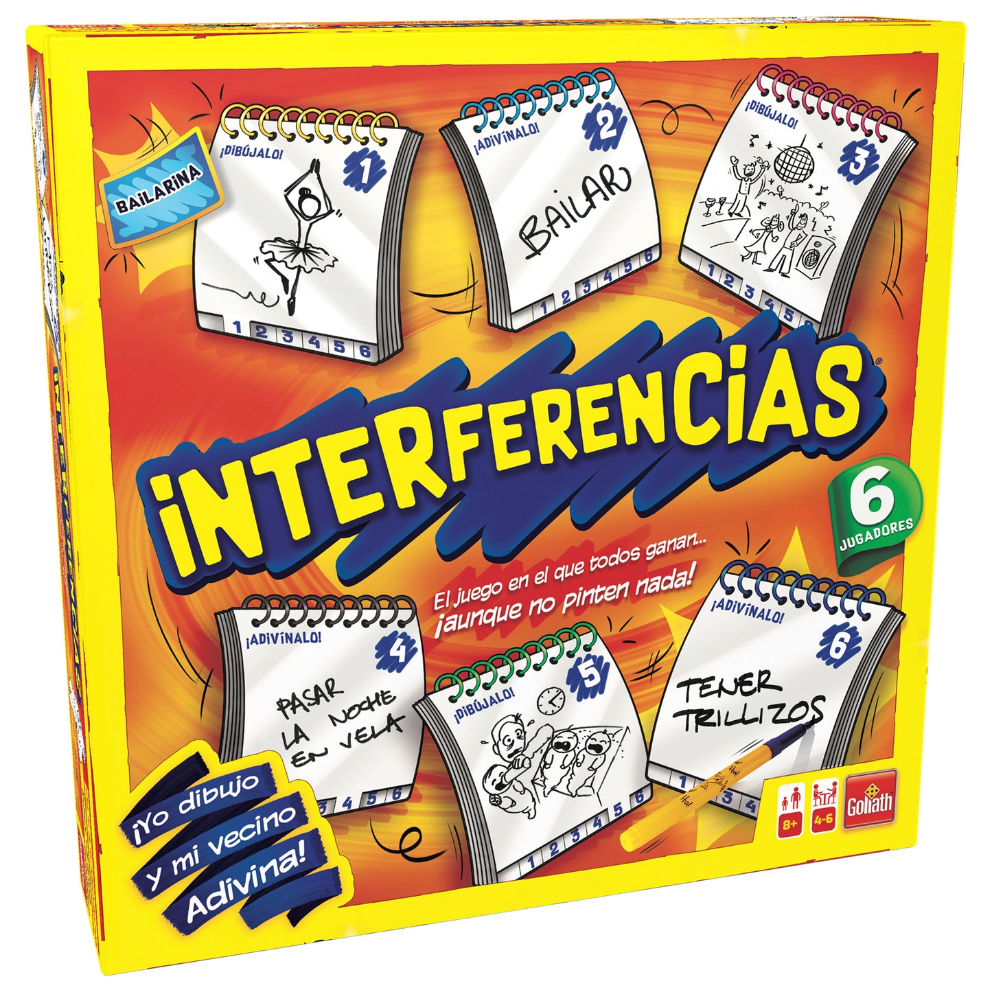 Interferencias juego de mesa infantil +8 años marca Goliath