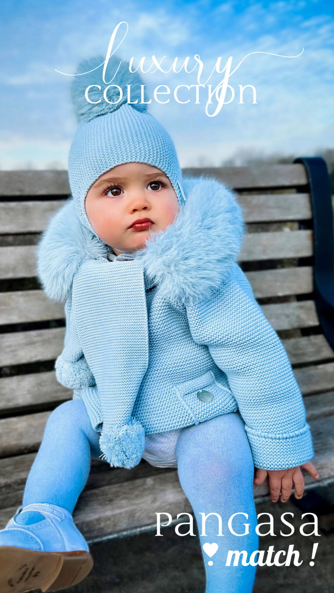 Trenka Luxury Pelo Celeste Empolvado Pangasa Baby 💙 Suavidad, abrigo y estilo para tu bebé