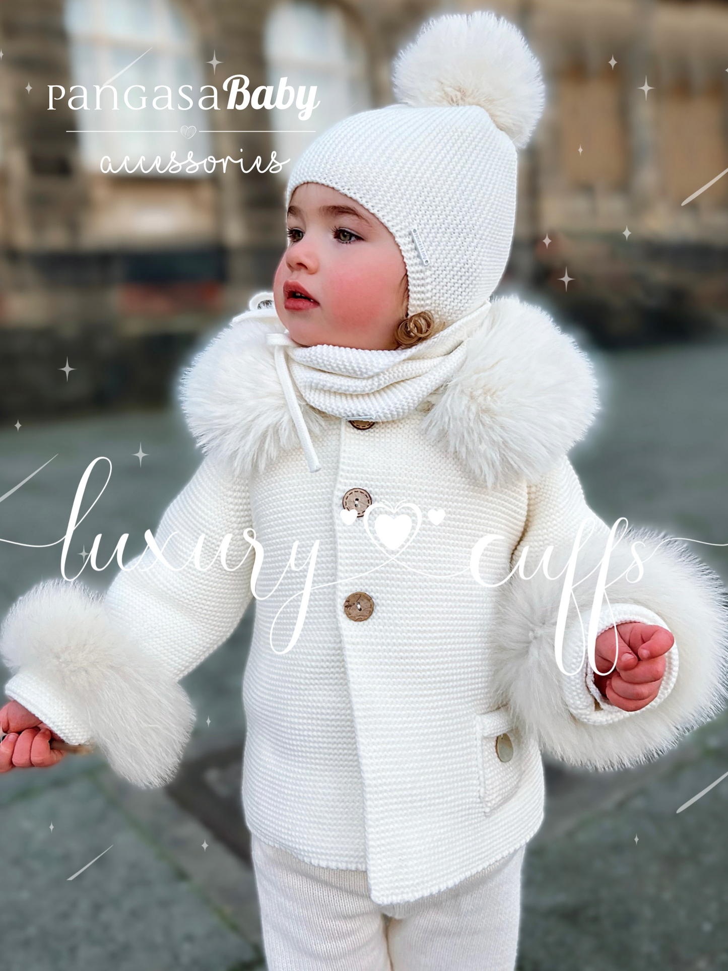 Trenka Luxury Pelo Marfil Pangasa Baby 🤍 Abrigo elegante y suave para bebé