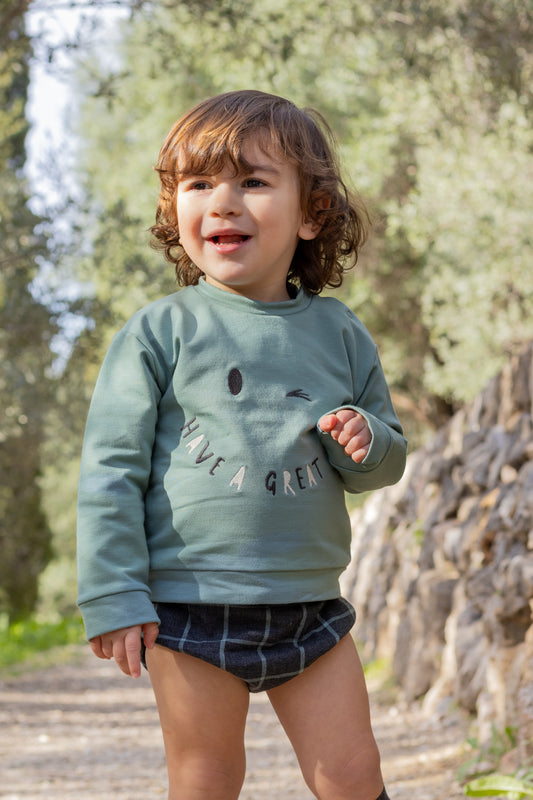 Conjunto Pololo Zonda niño Calamaro | Sudadera con dibujo | 96% algodón | 1-36 meses