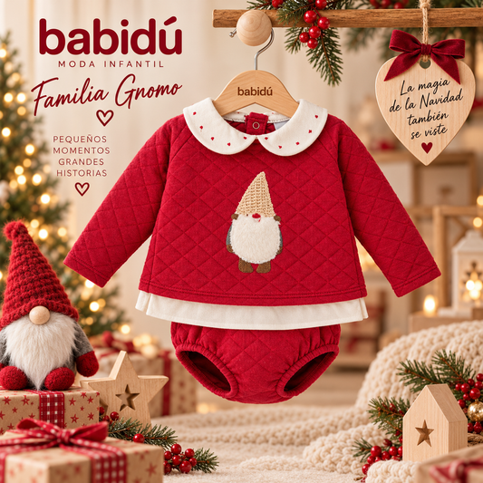 Conjunto Ranita Bebé Niño Gnomo Babidú | 1 a 36 Meses