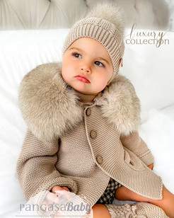 Trenka Luxury Pelo Arena Pangasa Baby 🤎 Abrigo suave y elegante para bebé