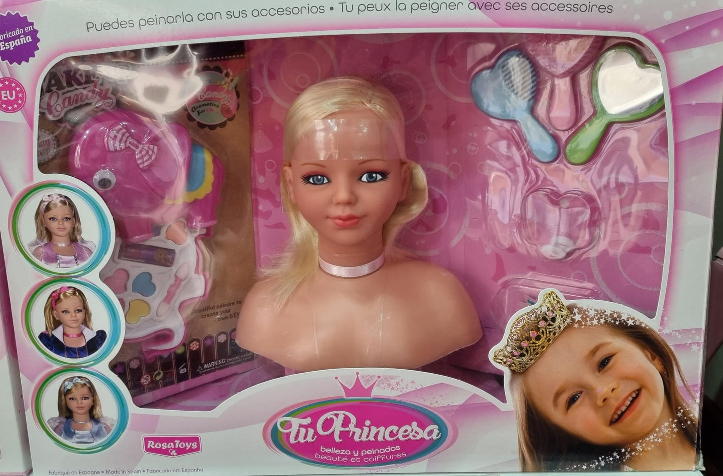 PRINCESA PEINADOS ROSA TOYS