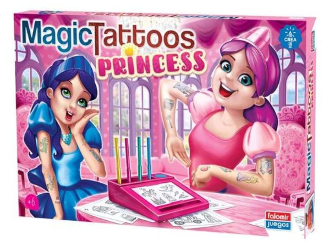 MAGIC TATTOOS PRINCESS Tatuajes mágicos Princesas juego de mesa infantil