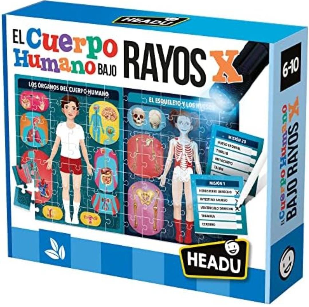 Headu El Cuerpo Humano Bajo Rayos X. Juego Infantil Educativo para Aprender el Cuerpo Humano para niños y niñas de 6 a 10 años