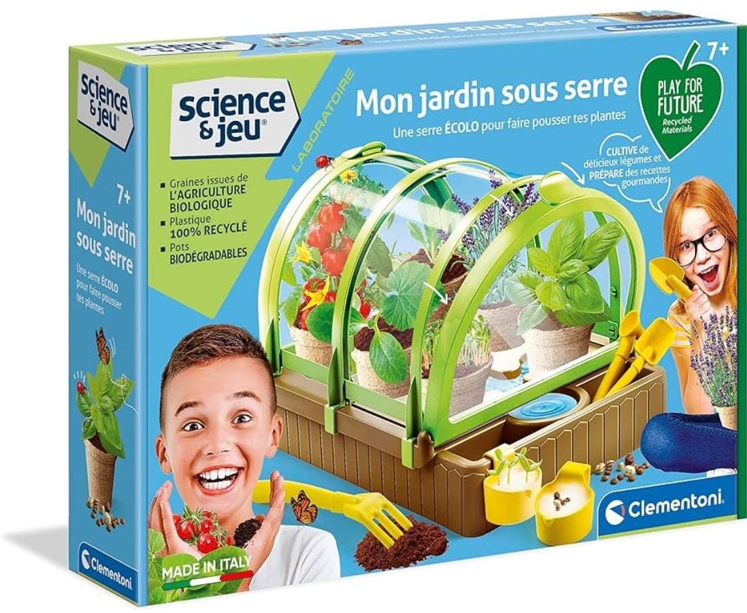 Clementoni- Eco Invernadero, Juego Científico de Botánica, Invernadero Infantil, Juguete en Español a Partir de 8 años (55423)