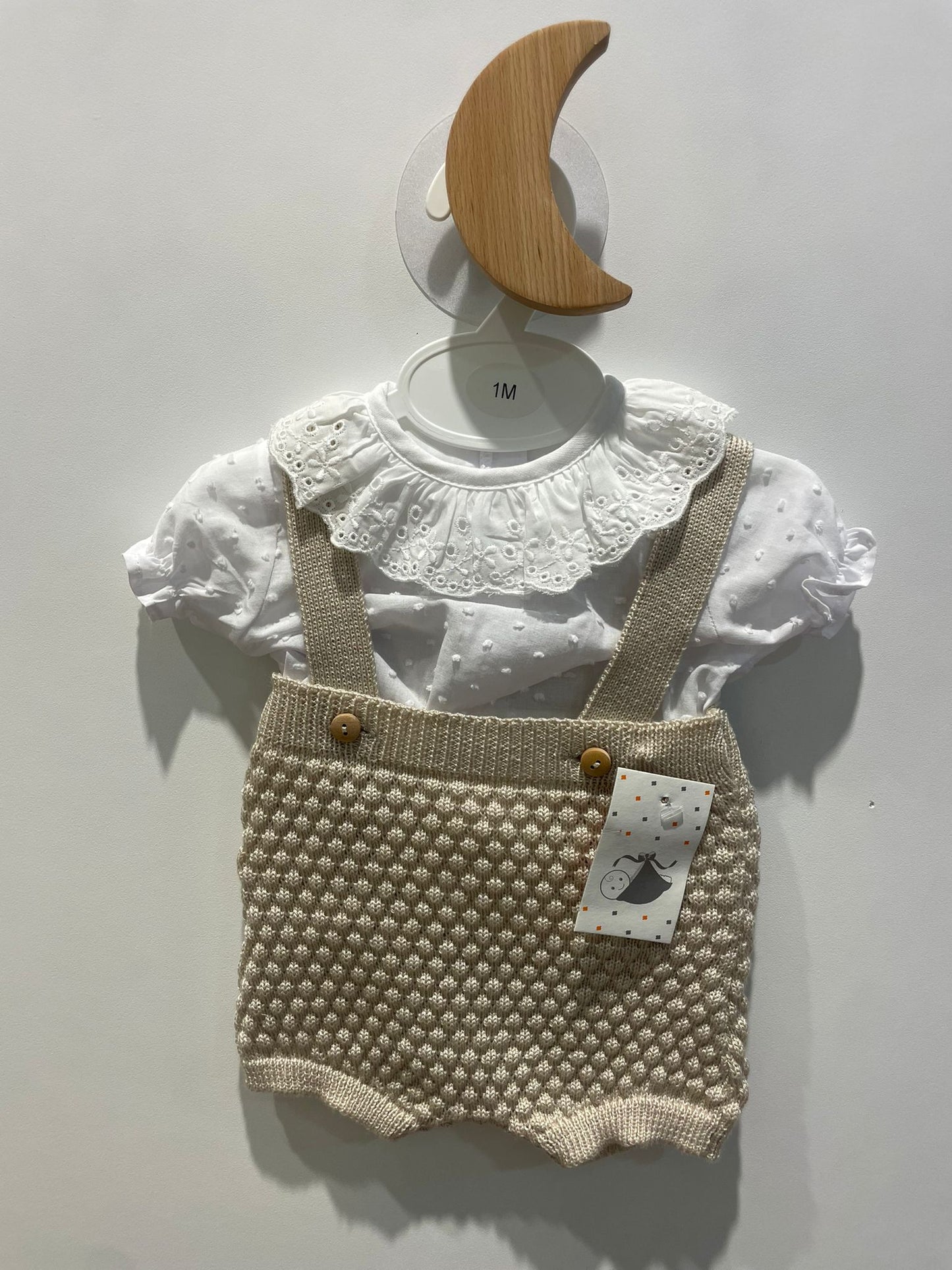 Conjunto hilo beige bebe