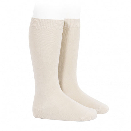 Calcetines altos básicos punto liso lino – Cóndor 000-16 años